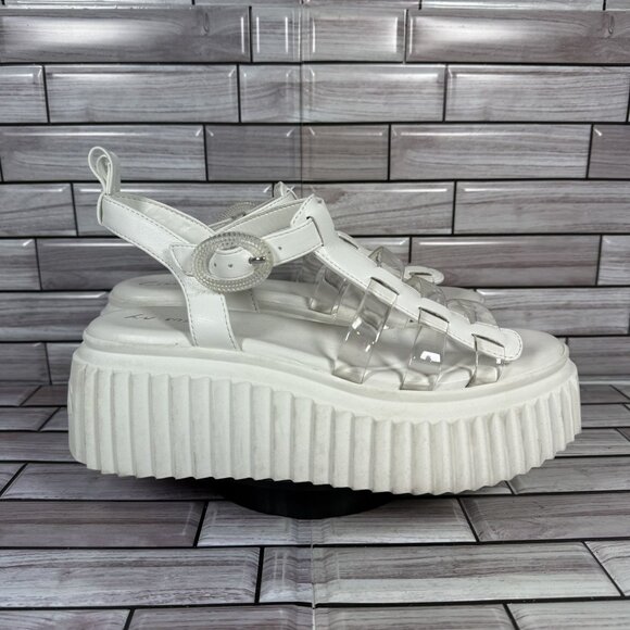 Circus NY by Sam Edelman Women's White Ester Platform Sandals Shoe Size 8-NEW - Picture 1 of 10